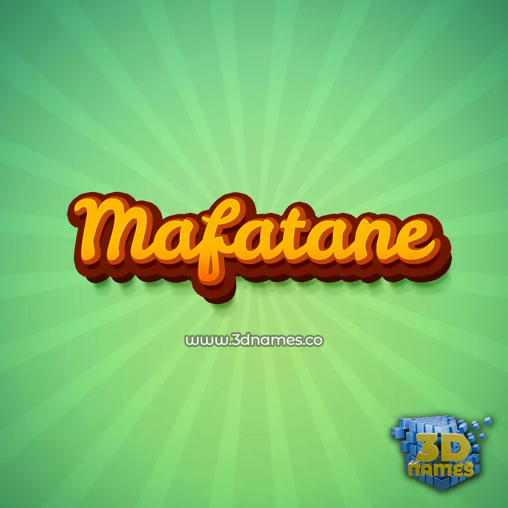 mafatane in Green Rays style - 3D name wallpaper