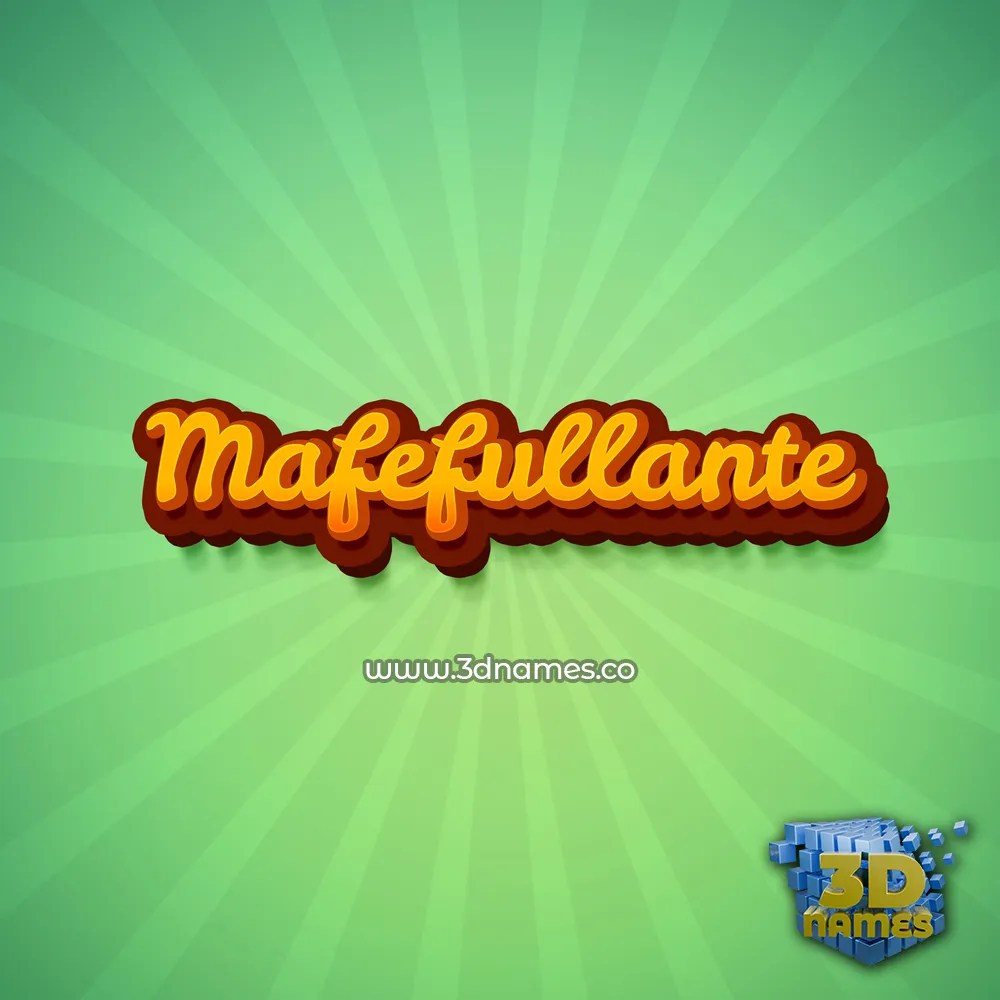 mafefullante in Green Rays style - 3D name wallpaper