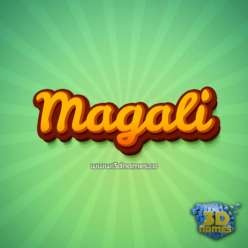 magali in Green Rays style - 3D name wallpaper
