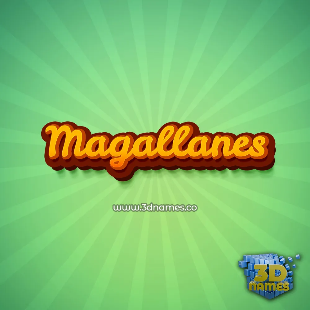 magallanes in Green Rays style - 3D name wallpaper