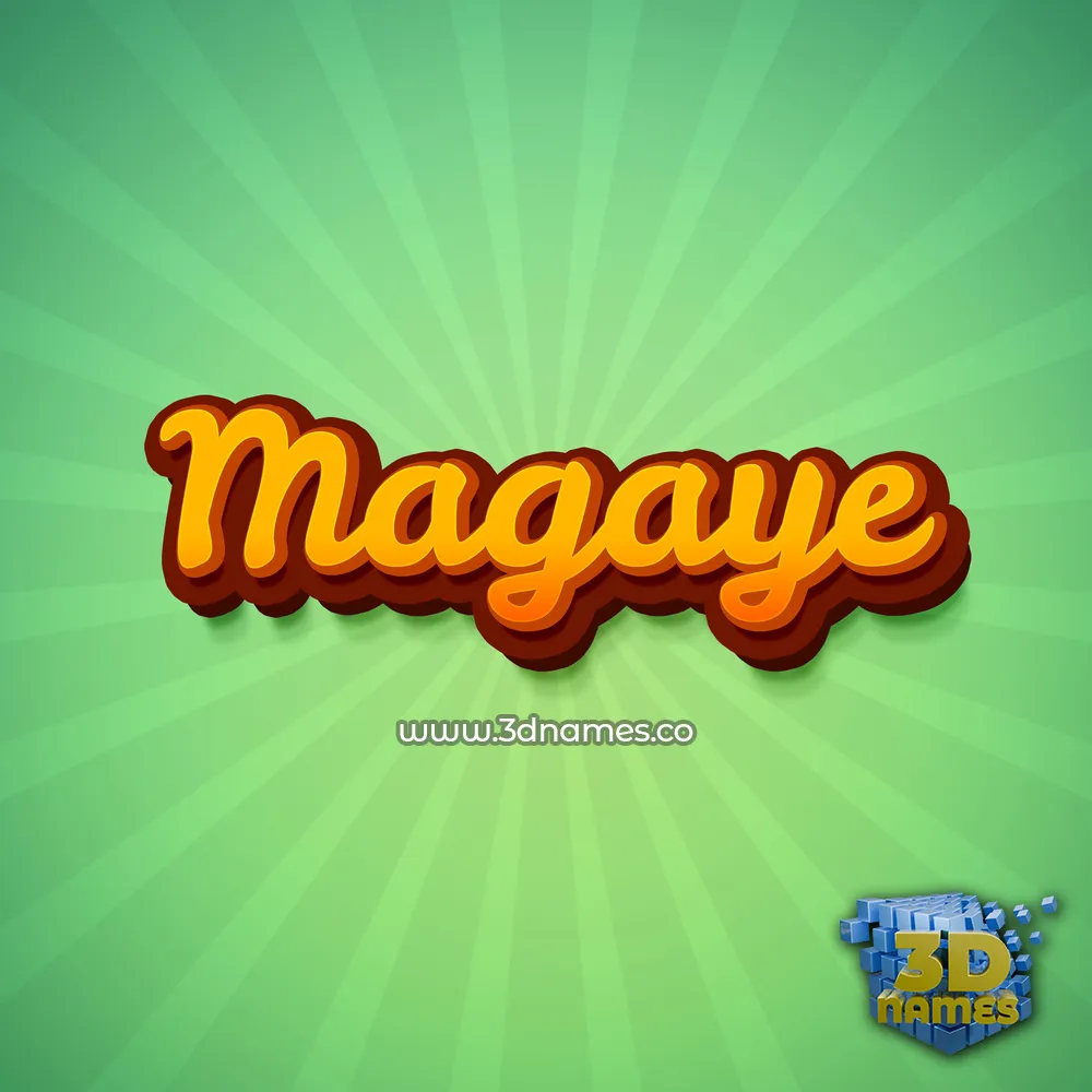 magaye in Green Rays style - 3D name wallpaper