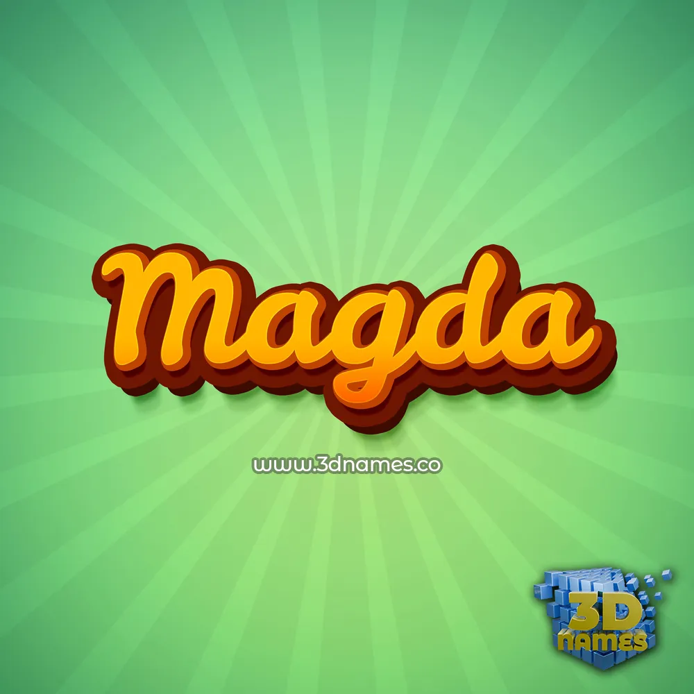 magda in Green Rays style - 3D name wallpaper