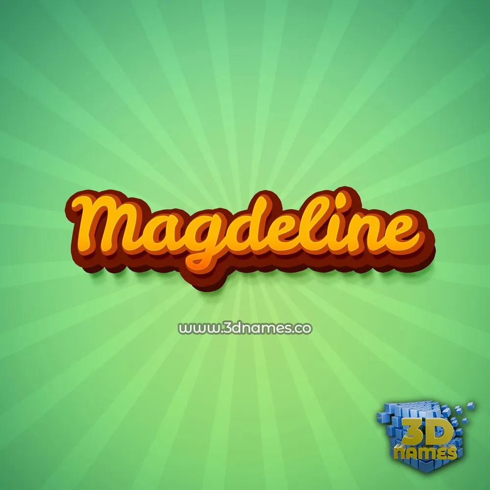 magdeline in Green Rays style - 3D name wallpaper