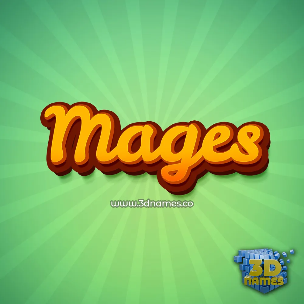 mages in Green Rays style - 3D name wallpaper