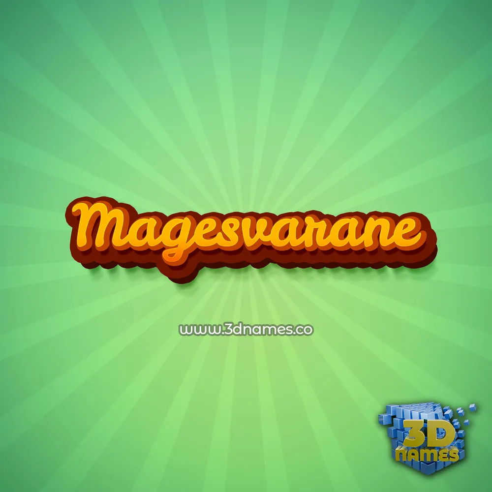magesvarane in Green Rays style - 3D name wallpaper