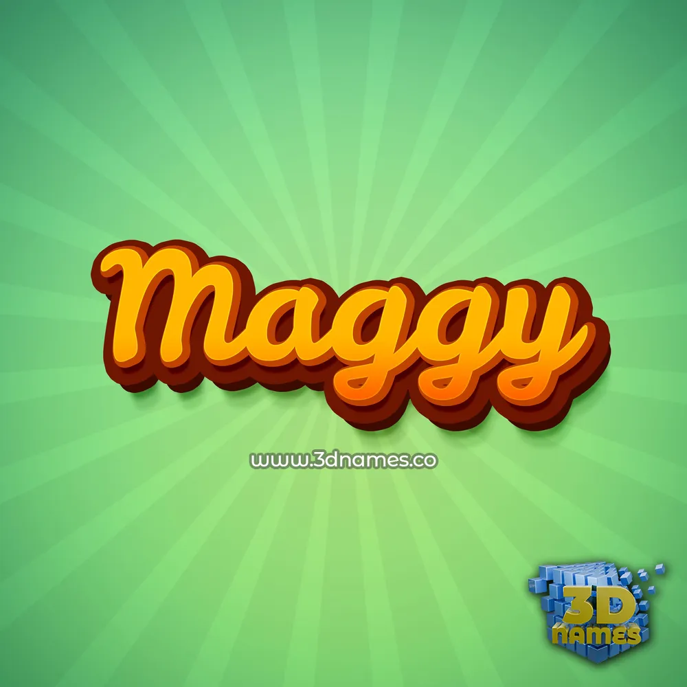 maggy in Green Rays style - 3D name wallpaper