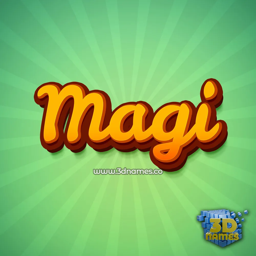 magi in Green Rays style - 3D name wallpaper