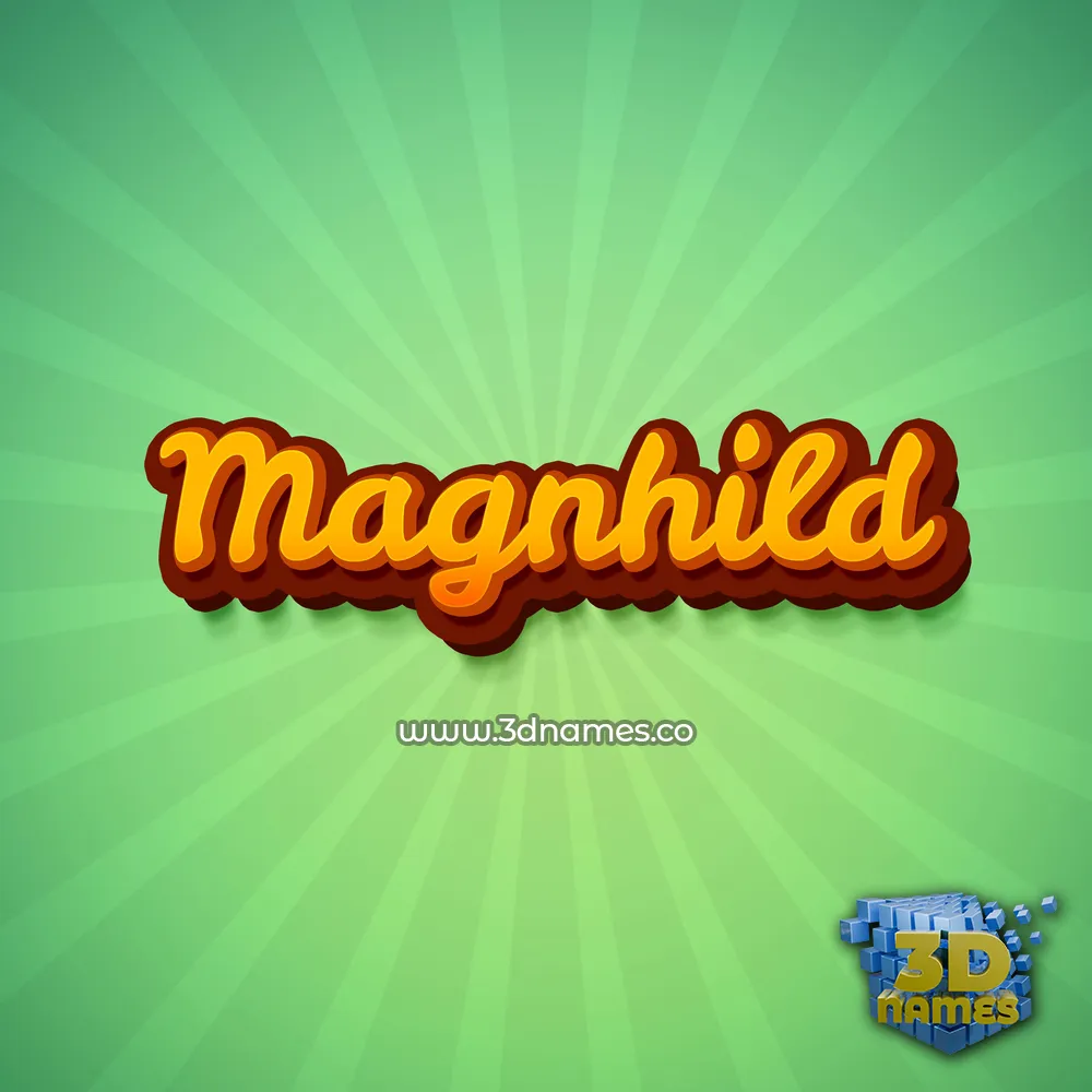 magnhild in Green Rays style - 3D name wallpaper