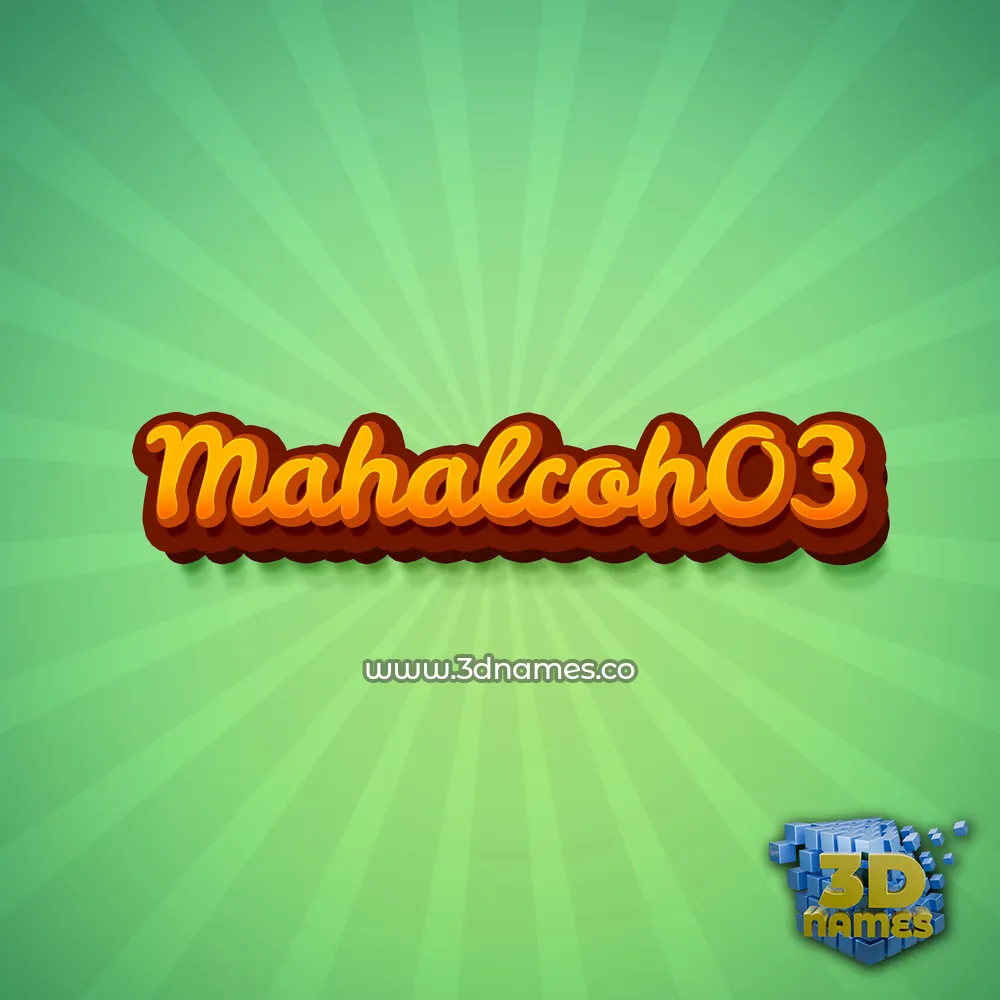 mahalcoh03 in Green Rays style - 3D name wallpaper