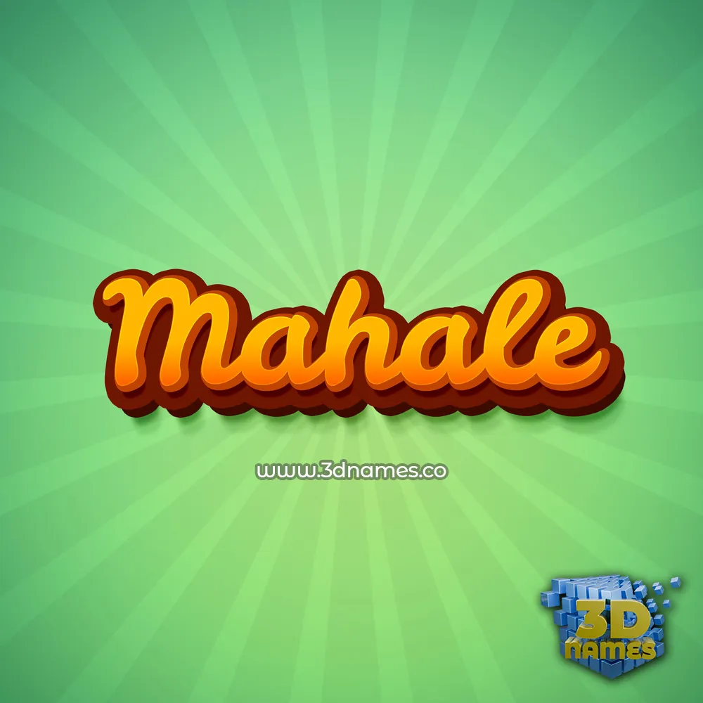 mahale in Green Rays style - 3D name wallpaper