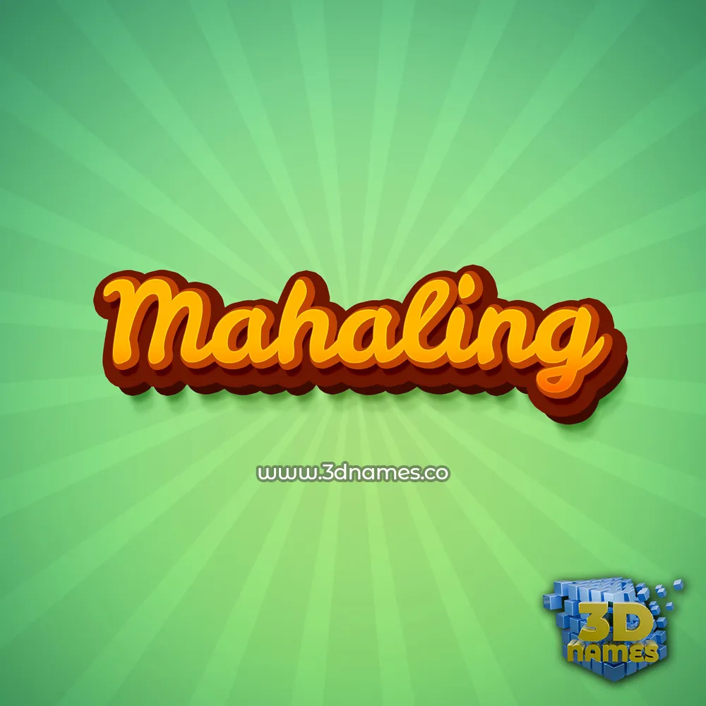 mahaling in Green Rays style - 3D name wallpaper