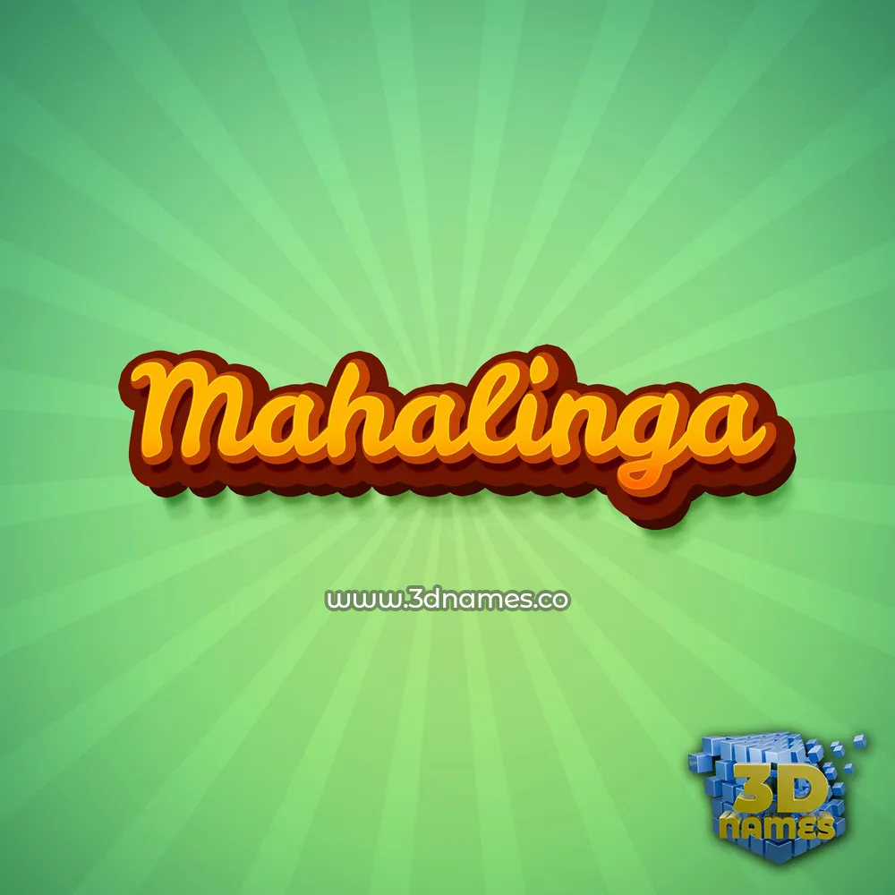 mahalinga in Green Rays style - 3D name wallpaper
