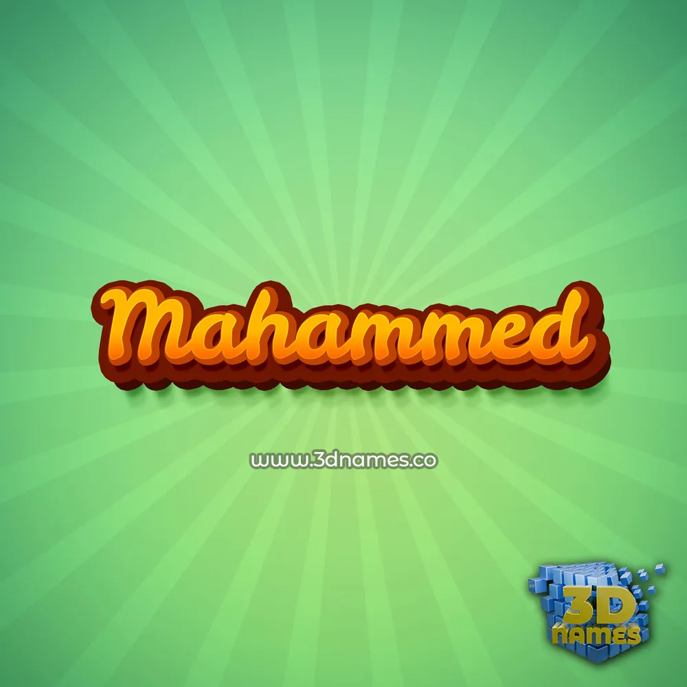 mahammed in Green Rays style - 3D name wallpaper