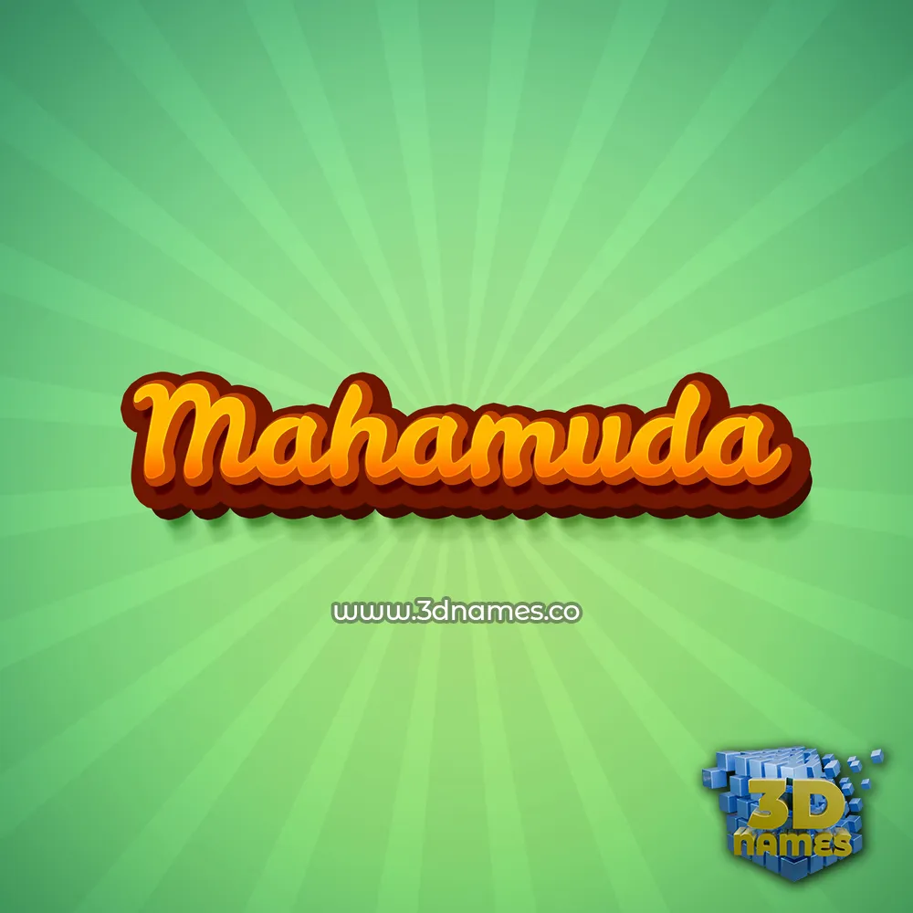 mahamuda in Green Rays style - 3D name wallpaper