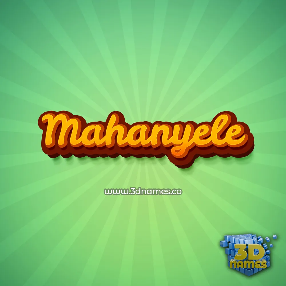 mahanyele in Green Rays style - 3D name wallpaper