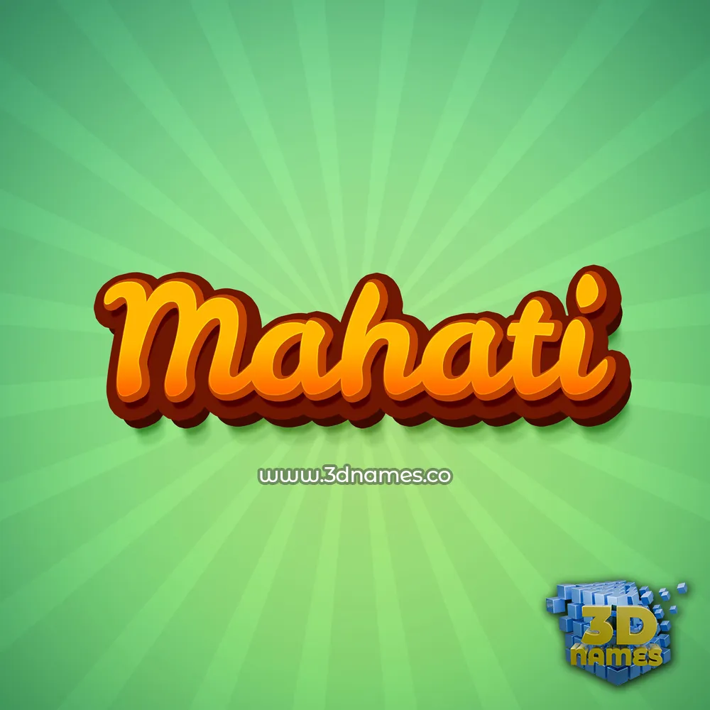 mahati in Green Rays style - 3D name wallpaper