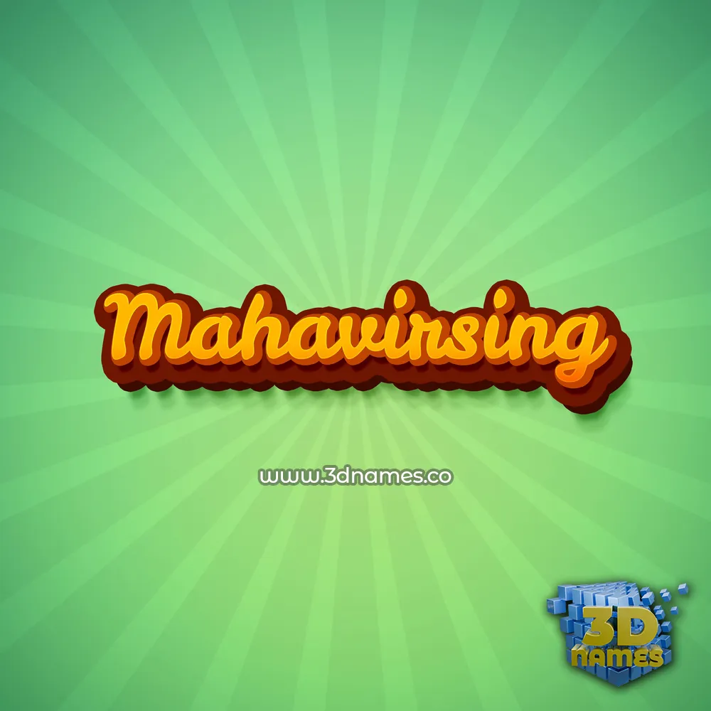 mahavirsing in Green Rays style - 3D name wallpaper