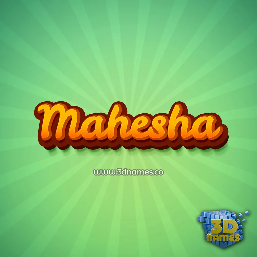 mahesha in Green Rays style - 3D name wallpaper