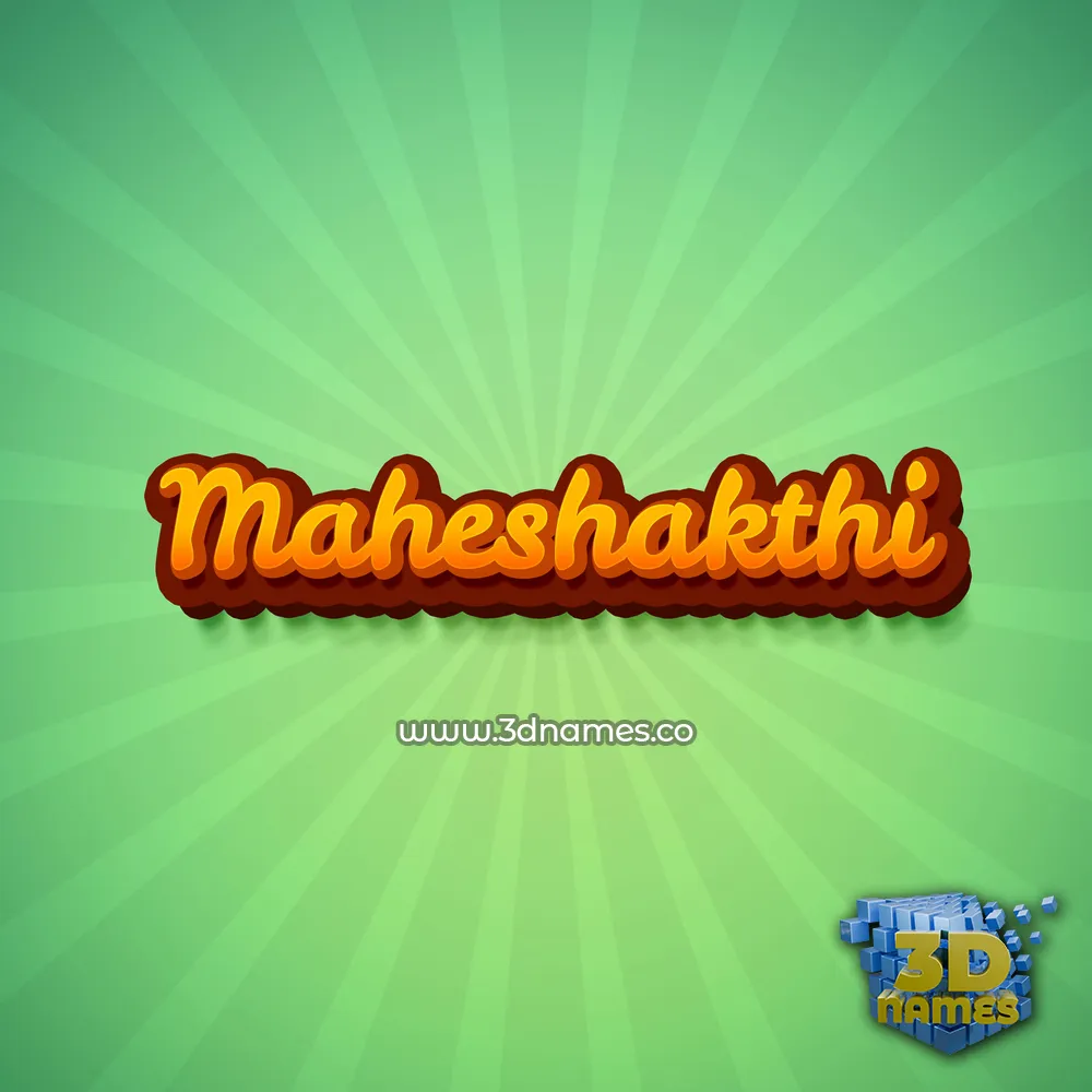 maheshakthi in Green Rays style - 3D name wallpaper