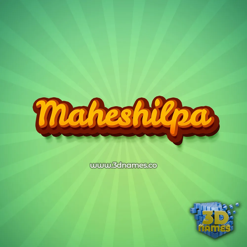 maheshilpa in Green Rays style - 3D name wallpaper
