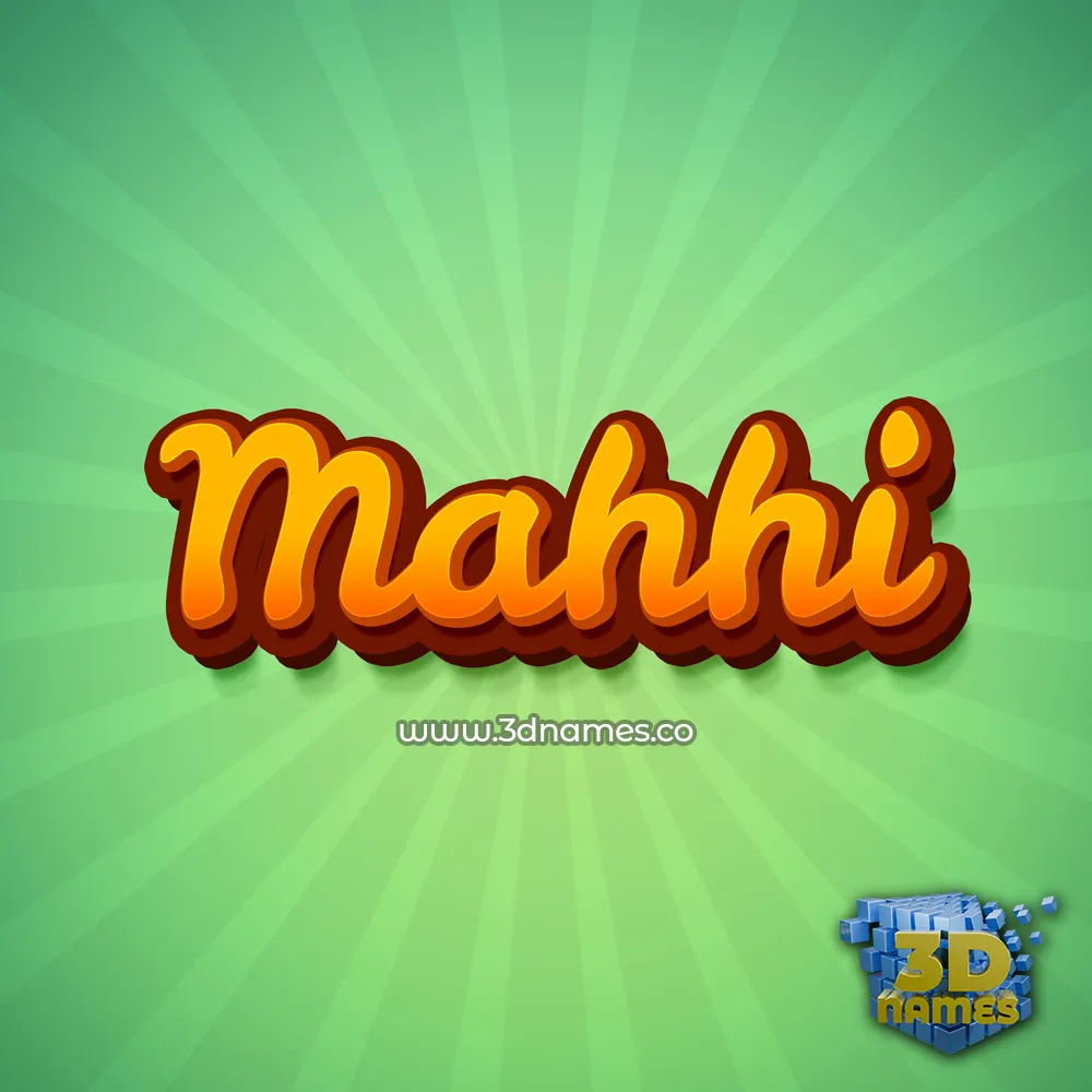 mahhi in Green Rays style - 3D name wallpaper