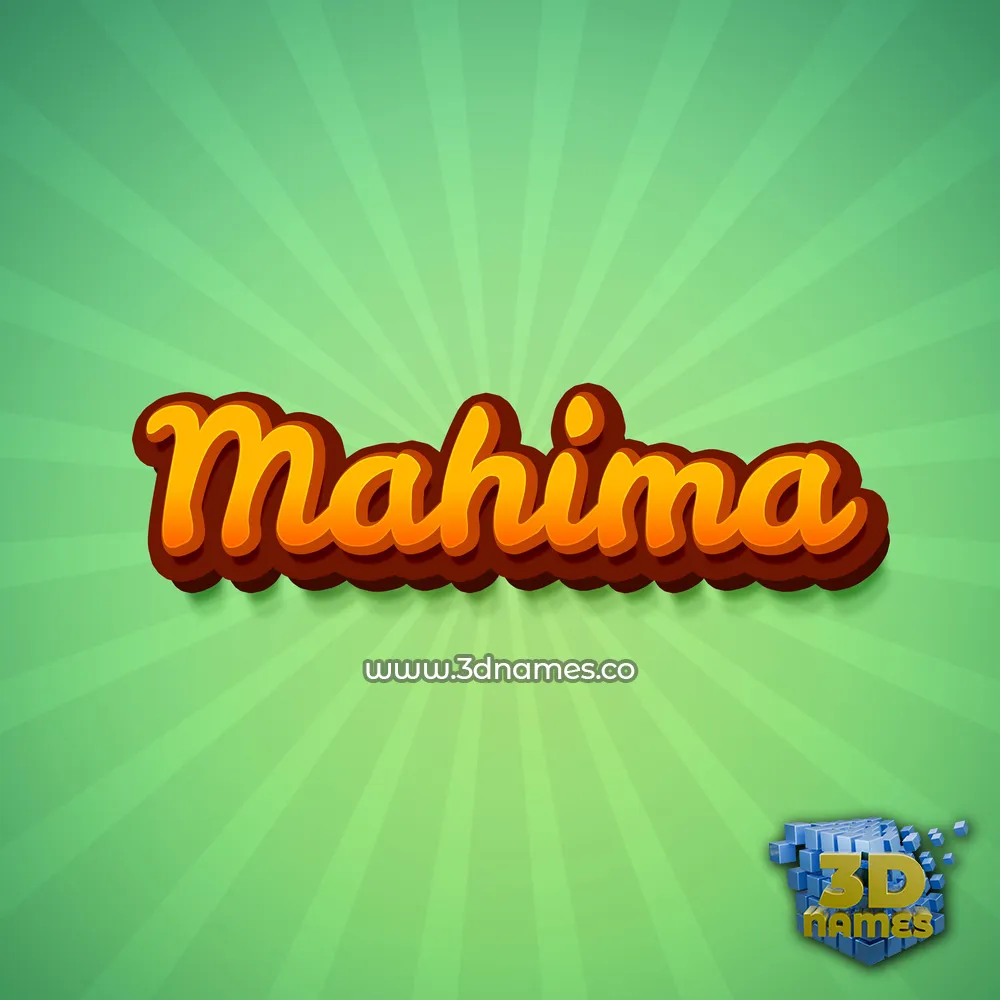 mahima in Green Rays style - 3D name wallpaper