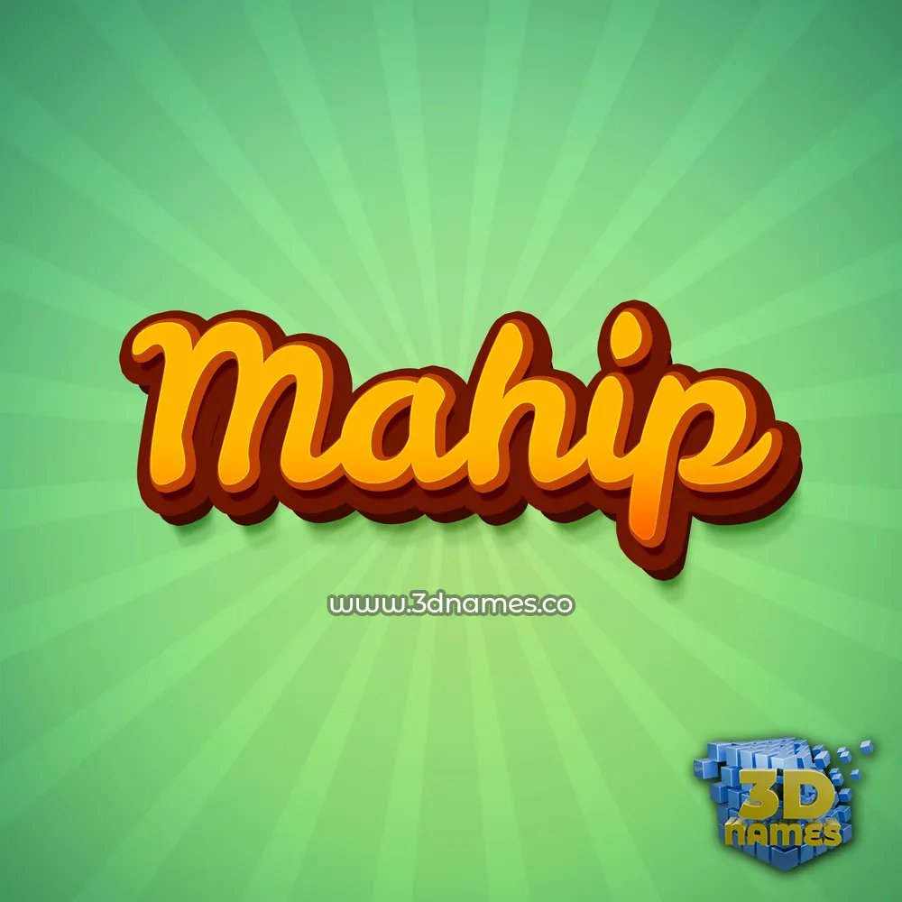 mahip in Green Rays style - 3D name wallpaper