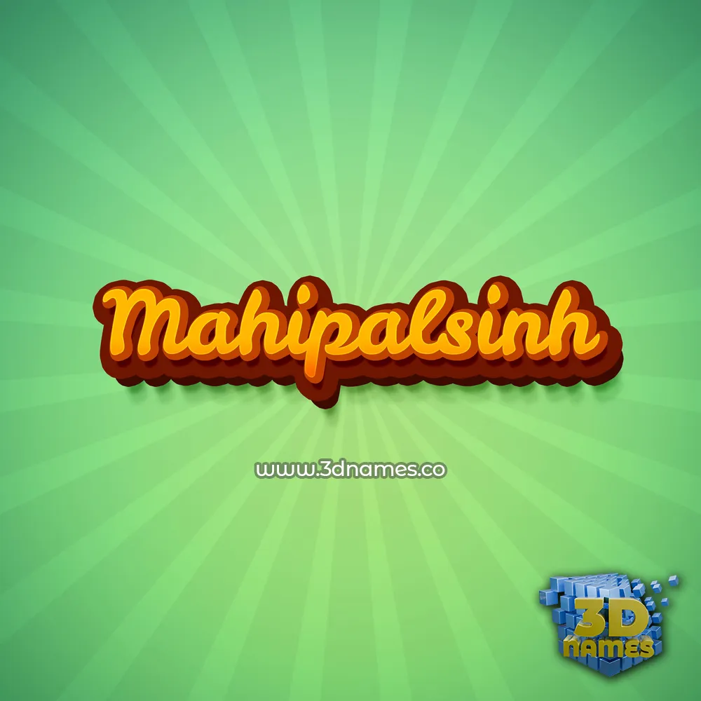 mahipalsinh in Green Rays style - 3D name wallpaper