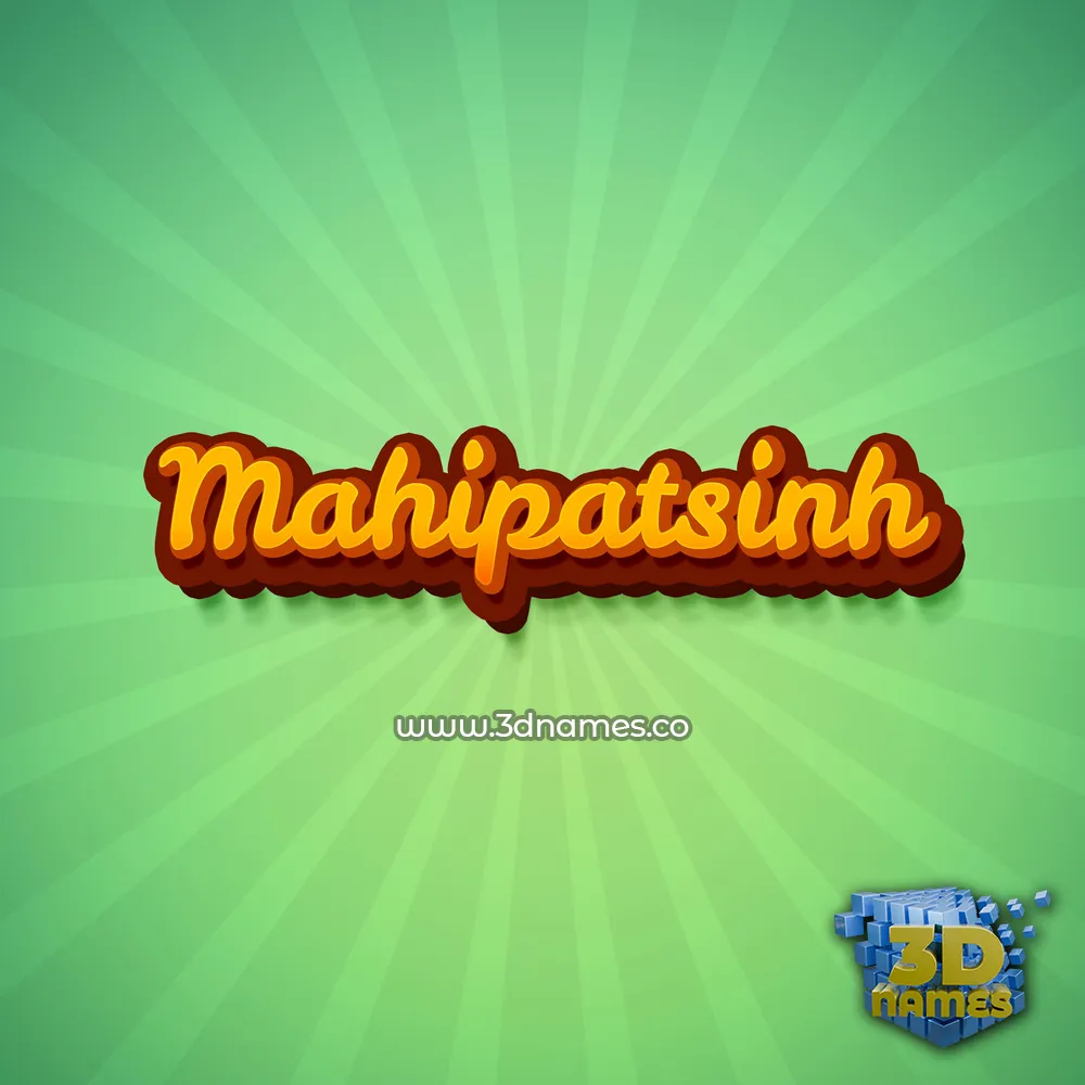 mahipatsinh in Green Rays style - 3D name wallpaper
