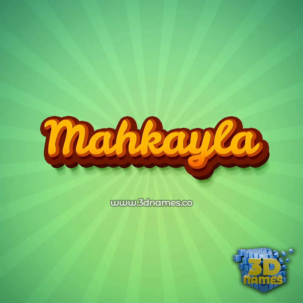 mahkayla in Green Rays style - 3D name wallpaper