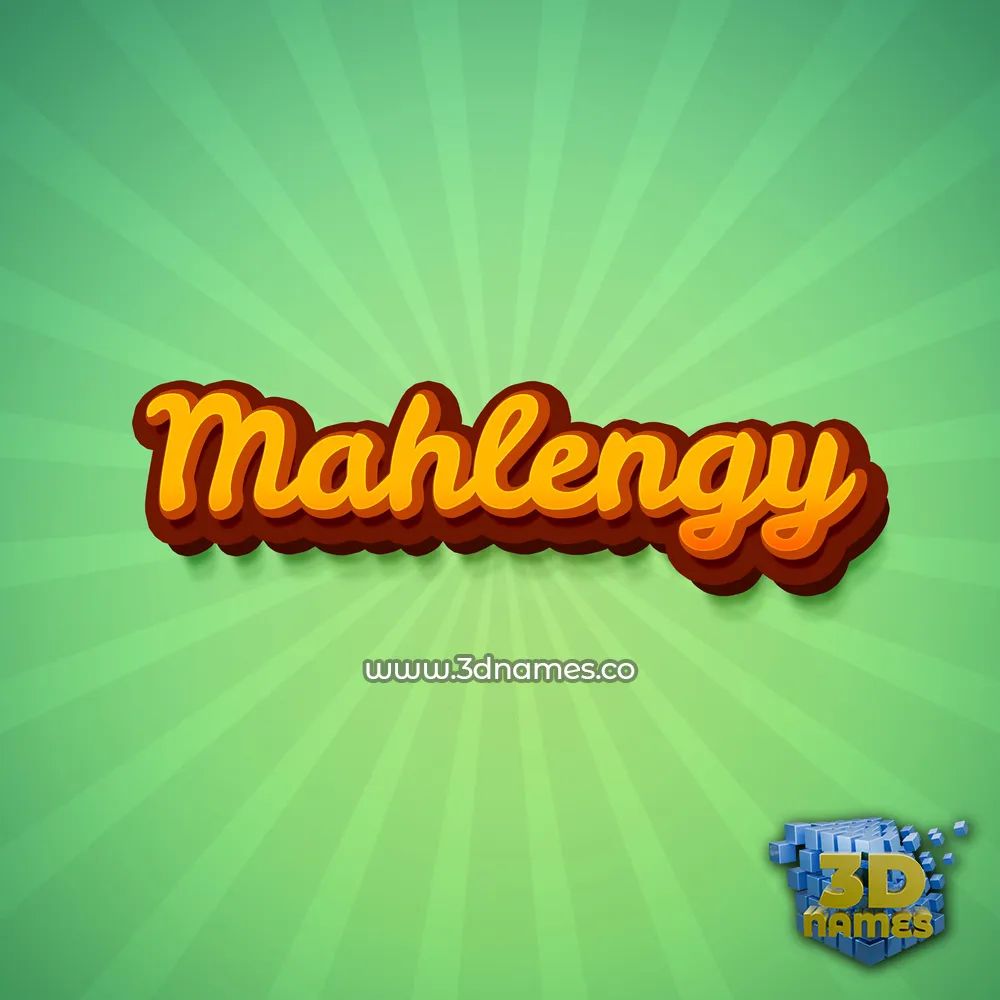 mahlengy in Green Rays style - 3D name wallpaper