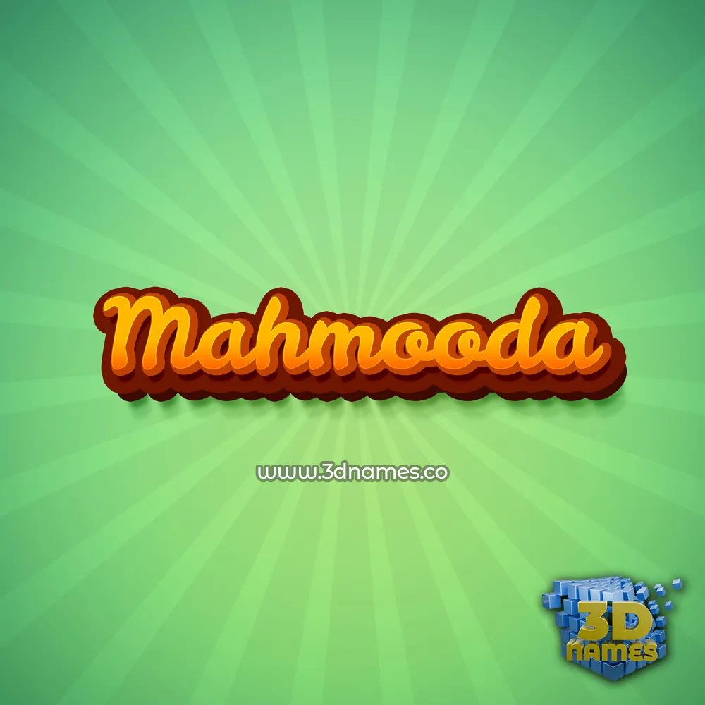 mahmooda in Green Rays style - 3D name wallpaper