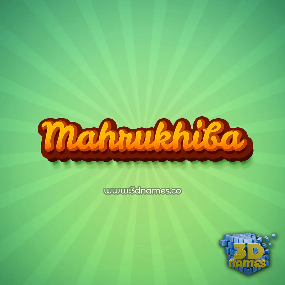 mahrukhiba in Green Rays style - 3D name wallpaper