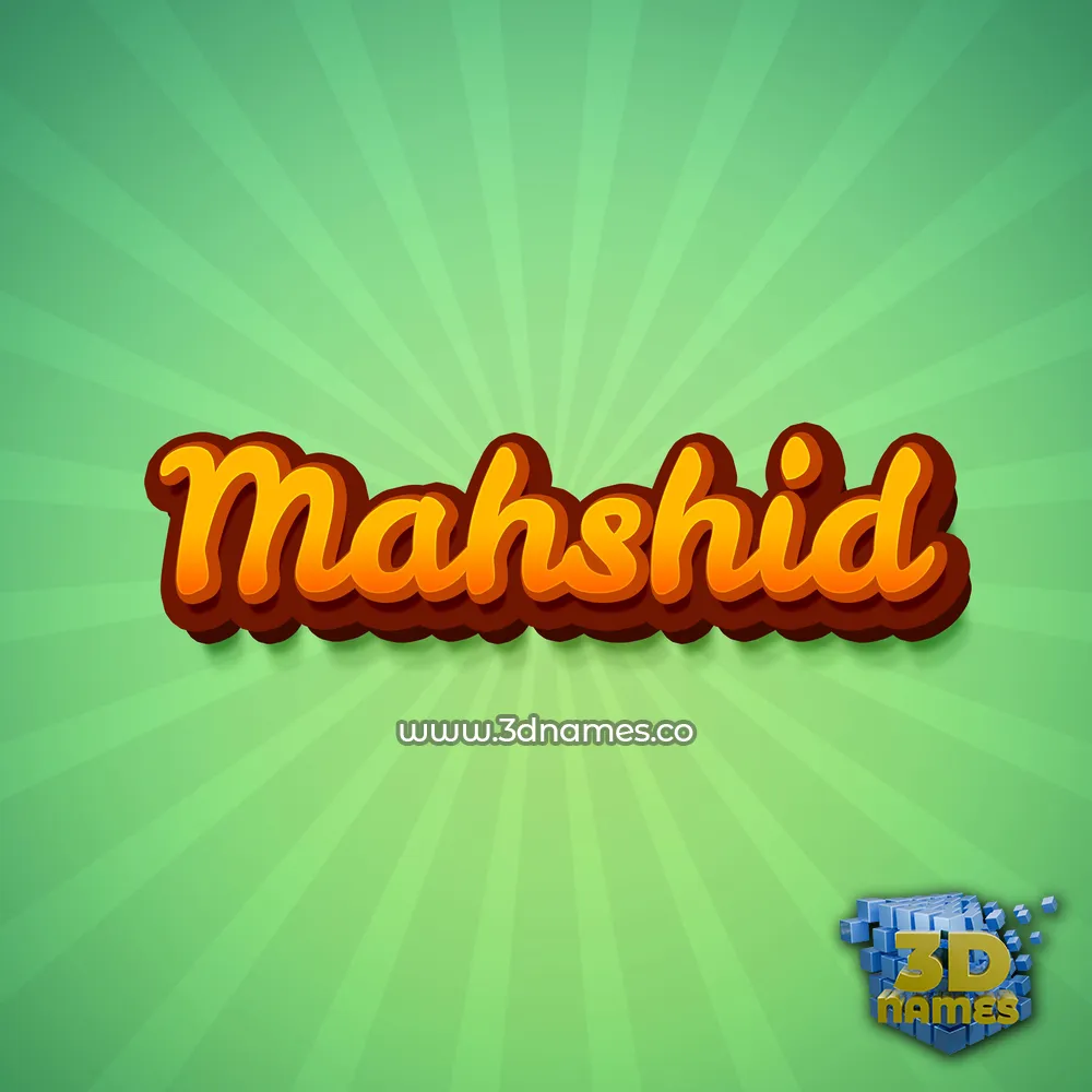 mahshid in Green Rays style - 3D name wallpaper