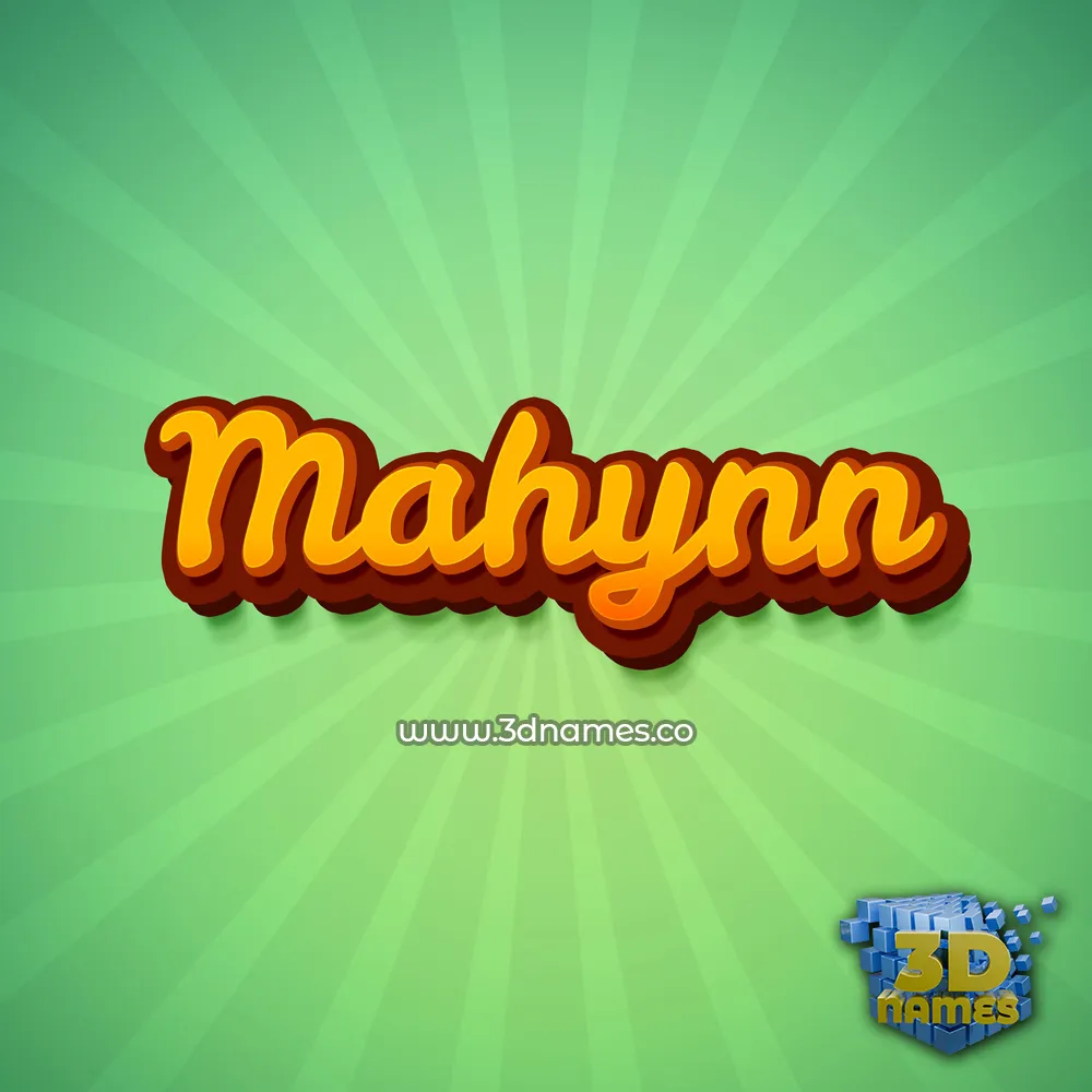 mahynn in Green Rays style - 3D name wallpaper