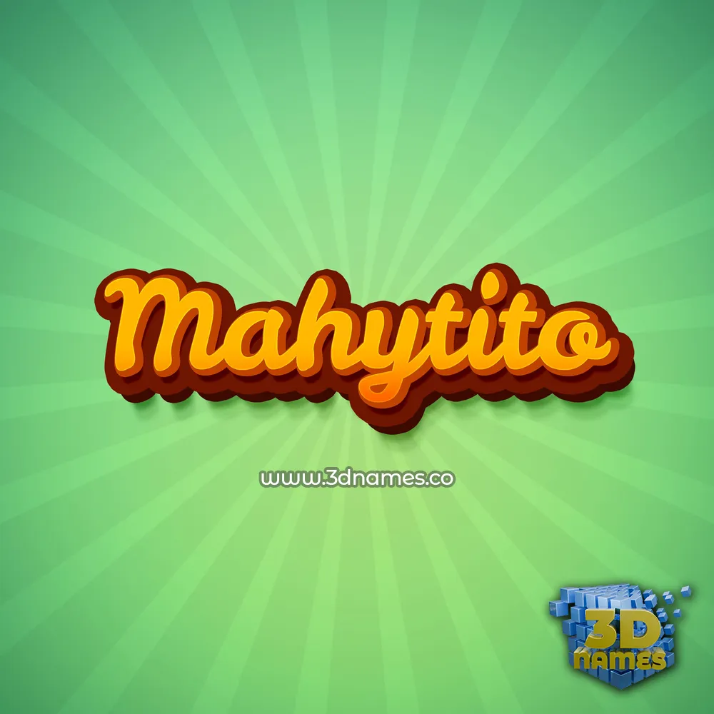 mahytito in Green Rays style - 3D name wallpaper