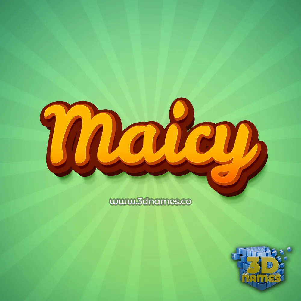 maicy in Green Rays style - 3D name wallpaper