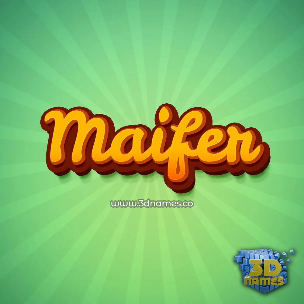 maifer in Green Rays style - 3D name wallpaper