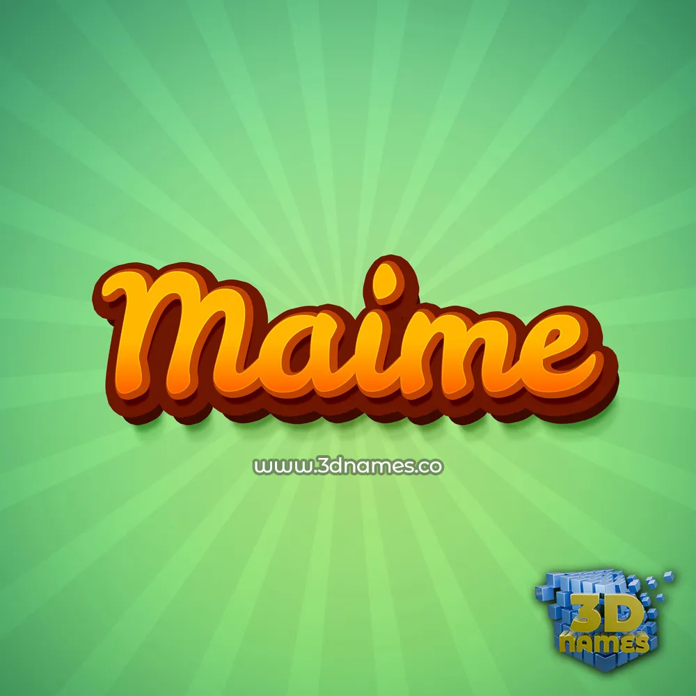 maime in Green Rays style - 3D name wallpaper