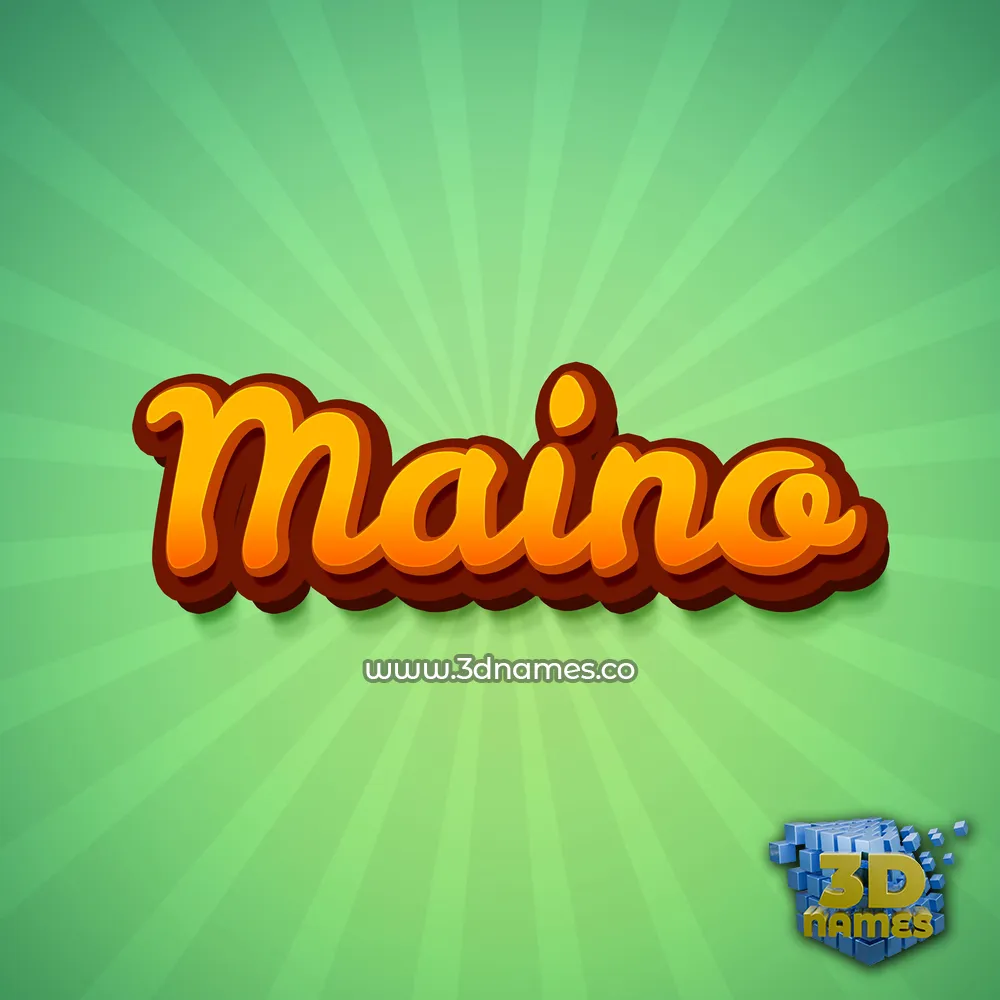 maino in Green Rays style - 3D name wallpaper