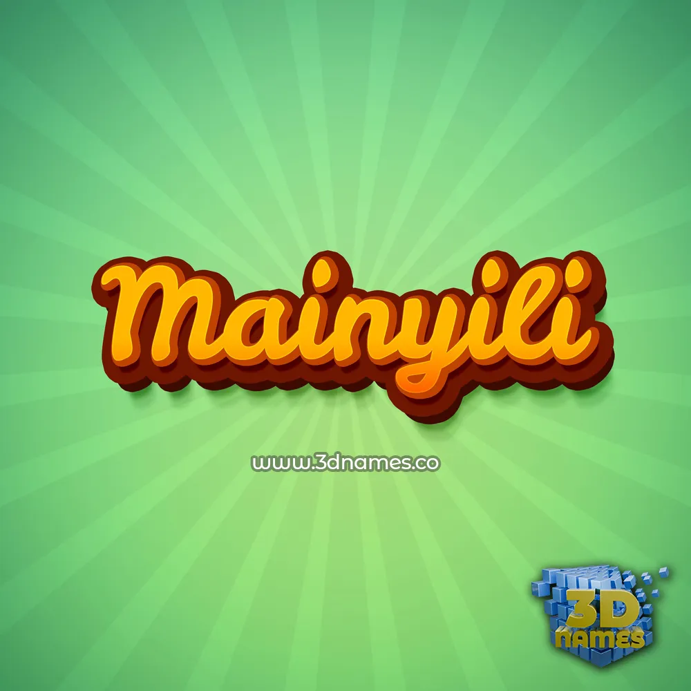 mainyili in Green Rays style - 3D name wallpaper