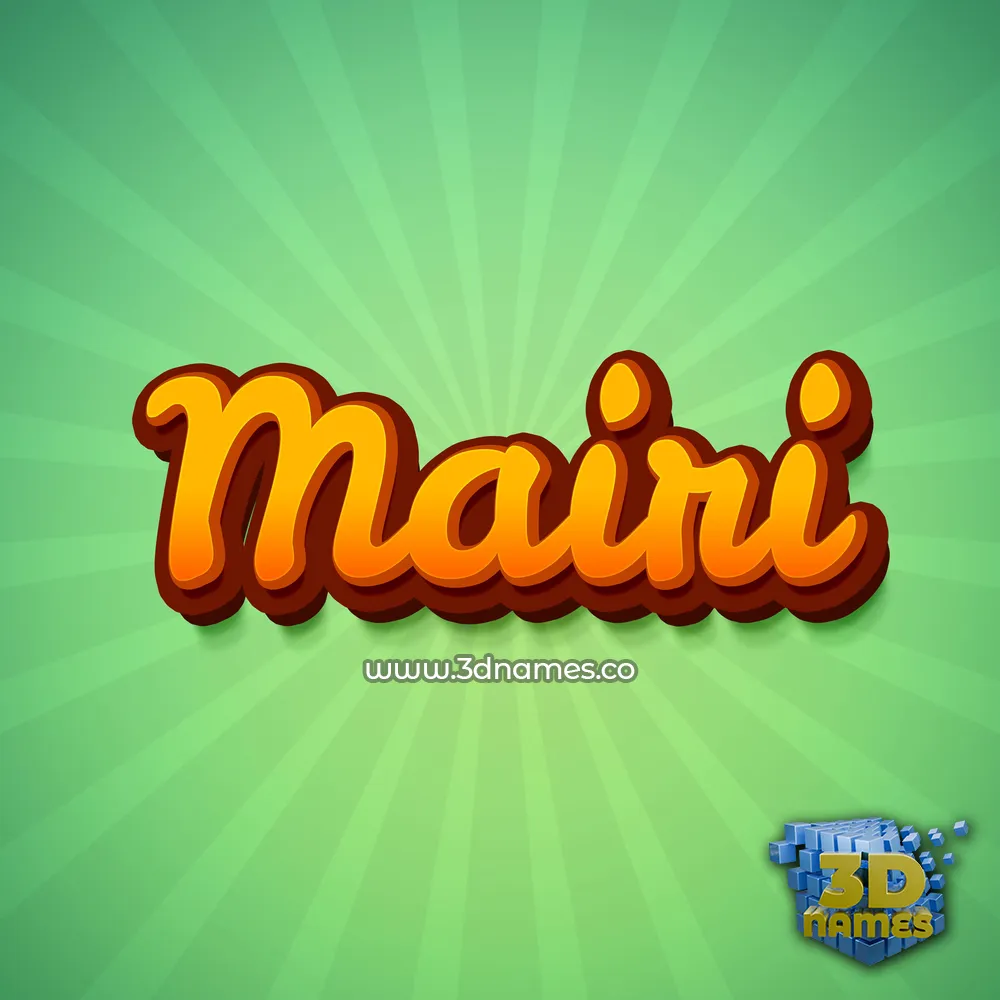 mairi in Green Rays style - 3D name wallpaper