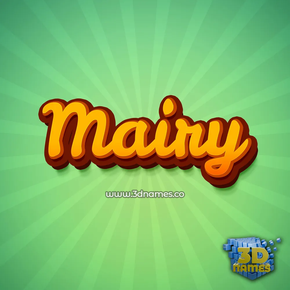mairy in Green Rays style - 3D name wallpaper