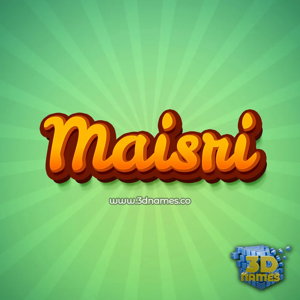 maisri in Green Rays style - 3D name wallpaper
