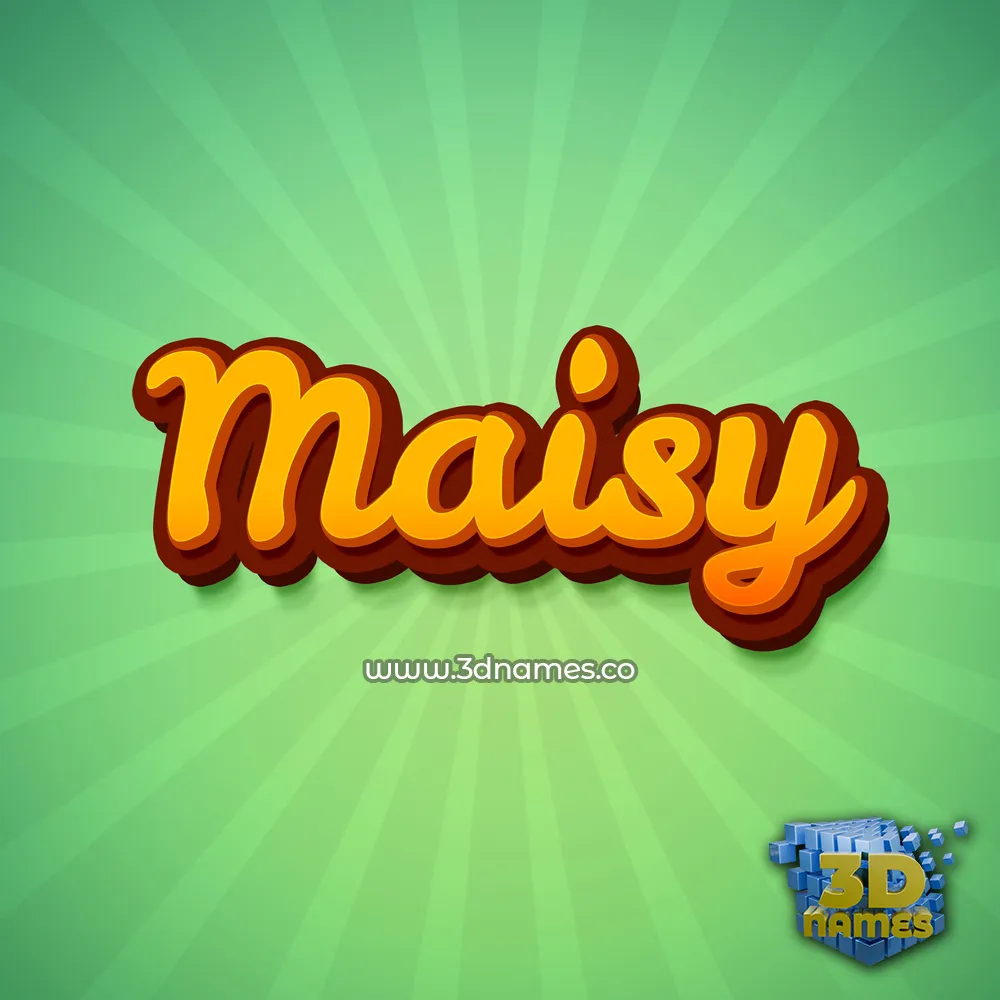 maisy in Green Rays style - 3D name wallpaper