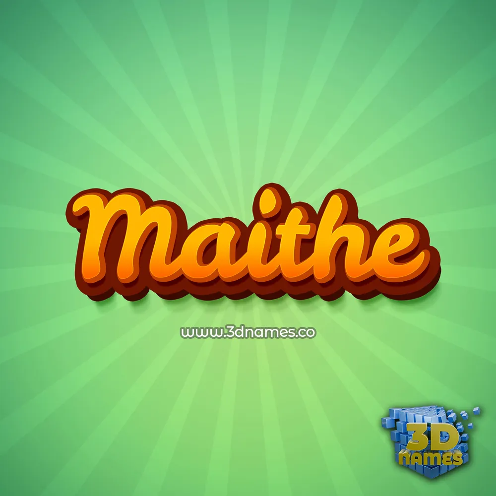 maithe in Green Rays style - 3D name wallpaper