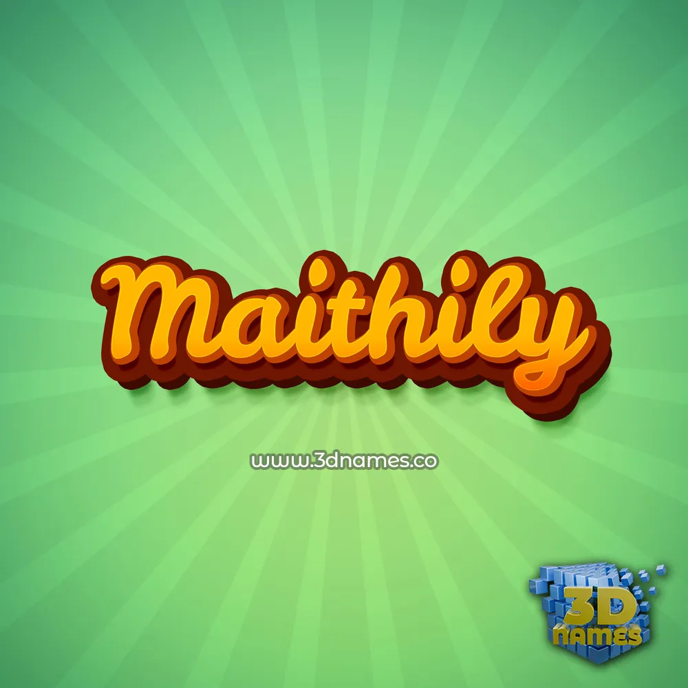 maithily in Green Rays style - 3D name wallpaper