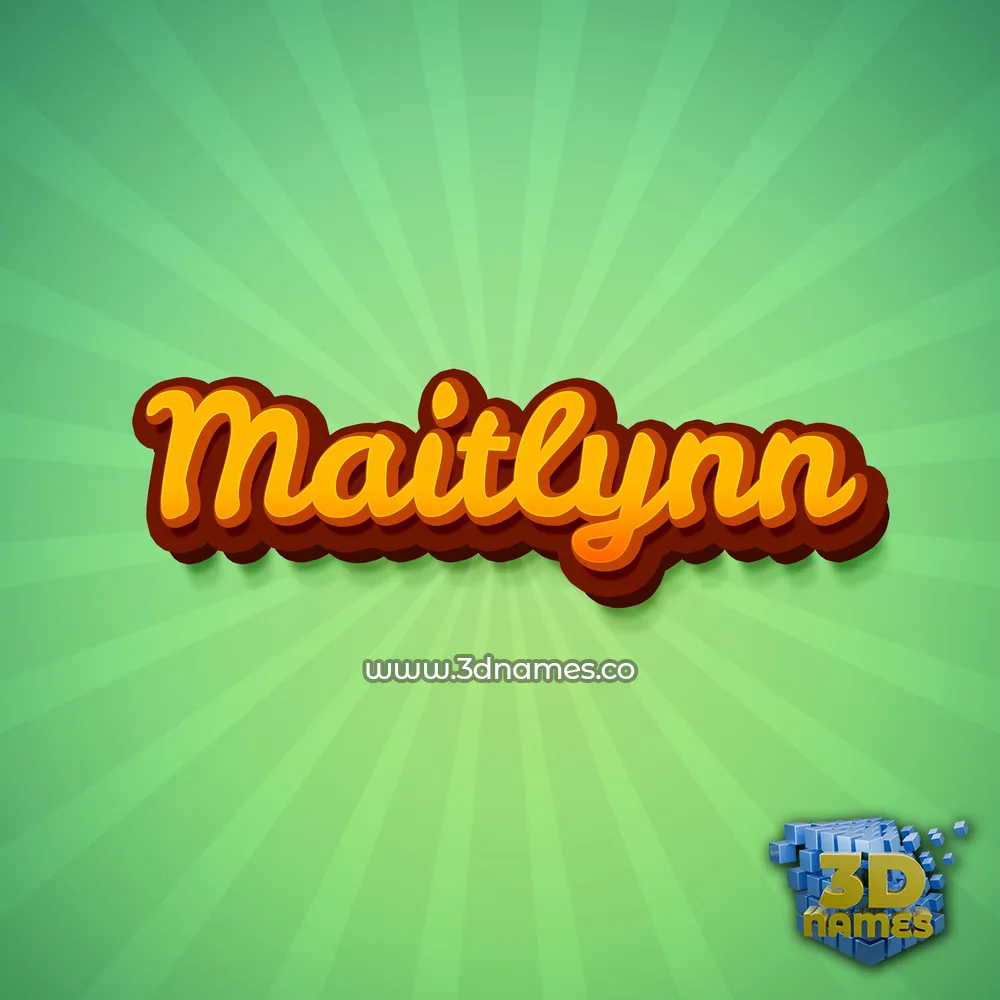 maitlynn in Green Rays style - 3D name wallpaper