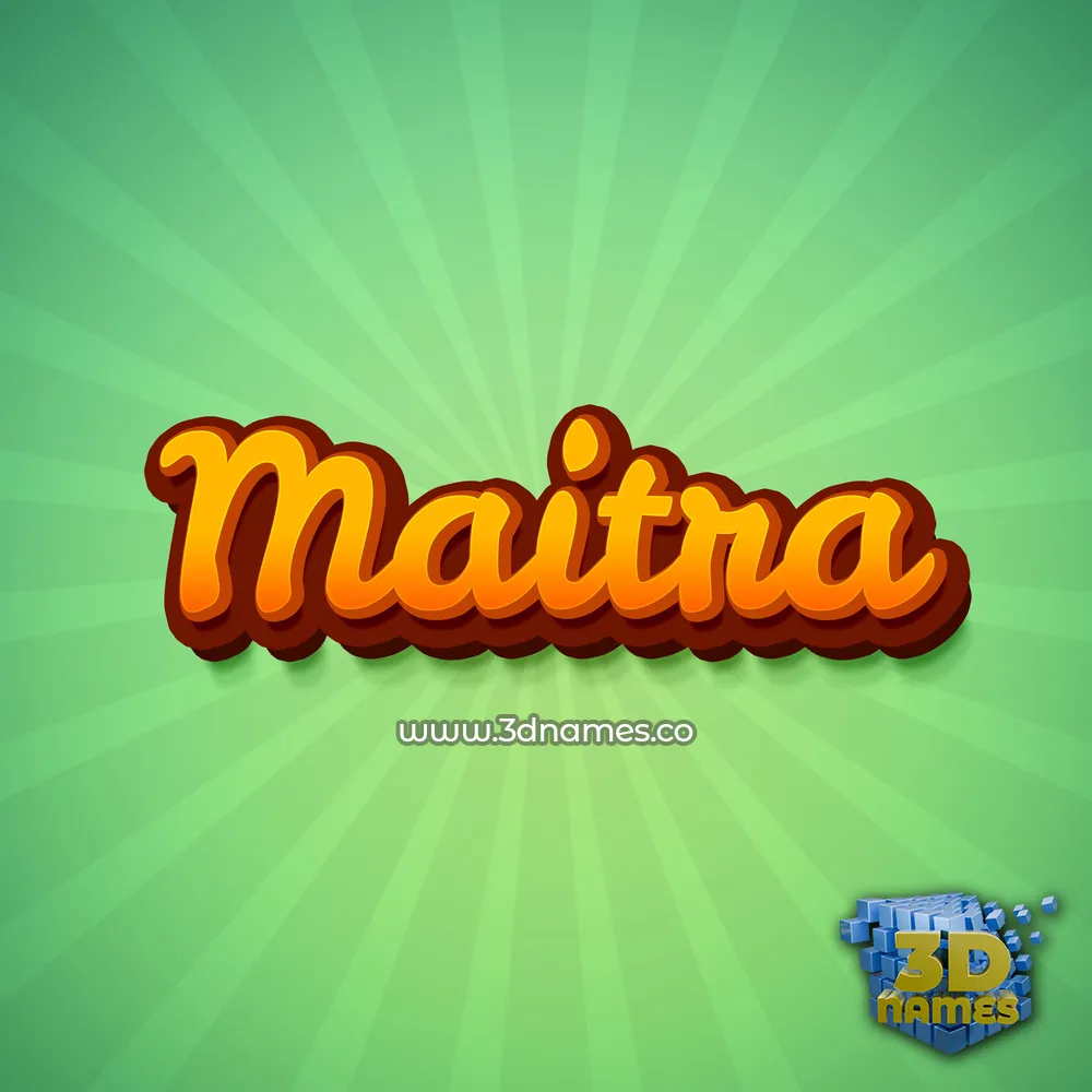 maitra in Green Rays style - 3D name wallpaper