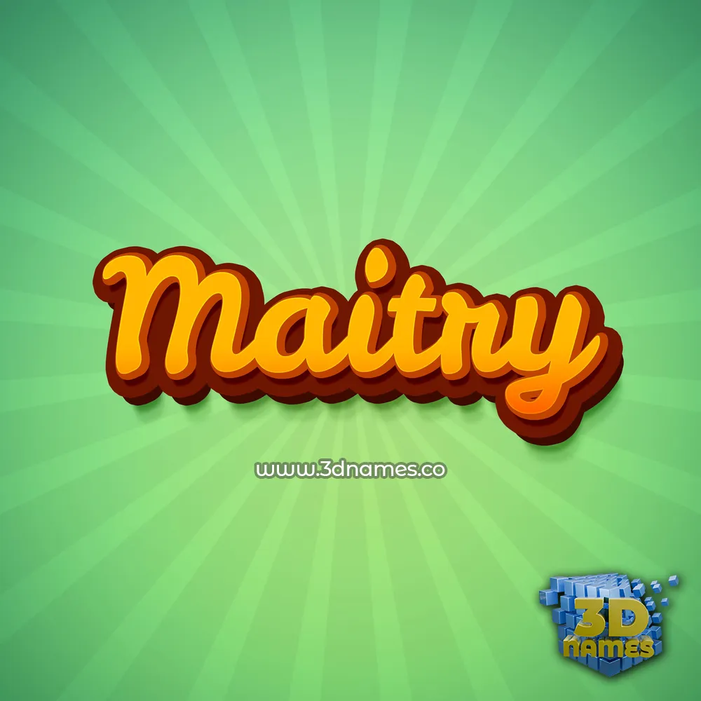 maitry in Green Rays style - 3D name wallpaper